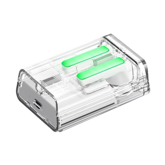 True Wireless Ακουστικά Bluetooth Joyroom JR-TC1 IceLens Series με RGB Λευκό True Wireless Ακουστικά Bluetooth Joyroom JR-TC1 IceLens Series με RGB Λευκό