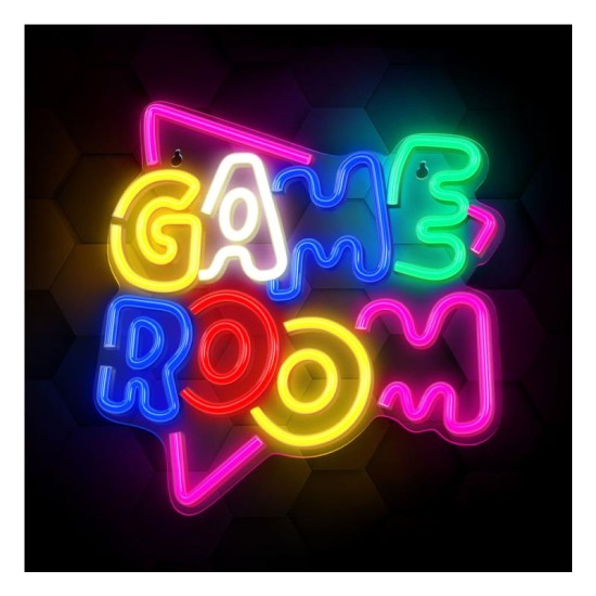 Neon Plexi LED Neolia NNE20 GAME ROOM (USB/Μπαταρίας & On/Off) Πολύχρωμο Neon Plexi LED Neolia NNE20 GAME ROOM (USB/Μπαταρίας & On/Off) Πολύχρωμο