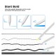 Πενάκι Οθόνης Universal Ahastyle PE04 Active Stylus Pencil Μαγνητικό (USB C) για iPad Air, iPad Pro & iPad mini Λευκό