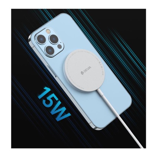 Ασύρματος Φορτιστής Devia EA239 15W για Smartphones Smart Ασημί Ασύρματος Φορτιστής Devia EA239 15W για Smartphones Smart Ασημί