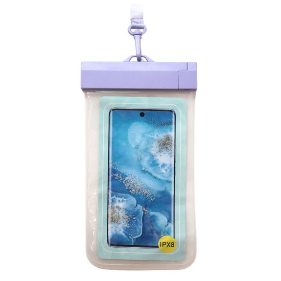 Waterproof Θήκη inos για Smartphones έως 6.9'' Διάφανο-Λιλά Waterproof Θήκη inos για Smartphones έως 6.9'' Διάφανο-Λιλά