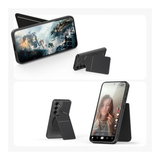 Θήκη Δερμάτινη Dux Ducis Rafi II Mag 3 σε 1 MagSafe RFID Blocker Samsung S921B Galaxy S24 5G με Stand Μαύρο Θήκη Δερμάτινη Dux Ducis Rafi II Mag 3 σε 1 MagSafe RFID Blocker Samsung S921B Galaxy S24 5G με Stand Μαύρο