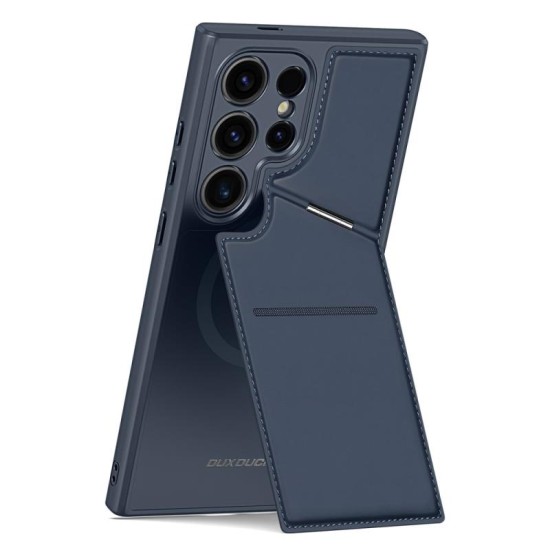 Θήκη Δερμάτινη Dux Ducis Rafi II Mag 3 σε 1 MagSafe RFID Blocker Samsung S928B Galaxy S24 Ultra 5G με Stand Μπλε Θήκη Δερμάτινη Dux Ducis Rafi II Mag 3 σε 1 MagSafe RFID Blocker Samsung S928B Galaxy S24 Ultra 5G με Stand Μπλε