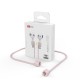 Strap Λαιμού Σιλικόνης AhaStyle PT74 Apple AirPods Magnetic Ροζ