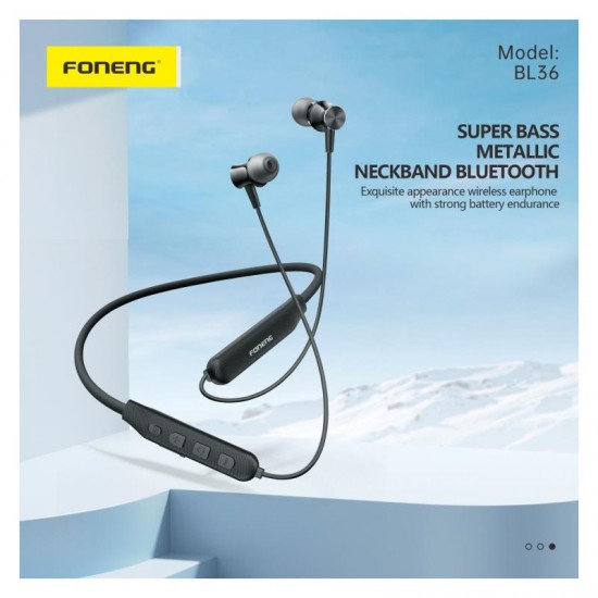 Στερεοφωνικό Ακουστικό Foneng BL36 Deep Bass Neckband Μαύρο Στερεοφωνικό Ακουστικό Foneng BL36 Deep Bass Neckband Μαύρο