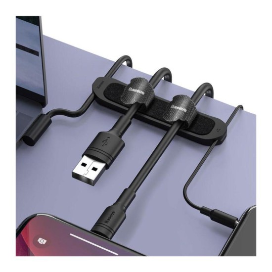 Universal Βάση Οργάνωσης Καλωδίων Baseus & 15 Ταινίες Velcro Μαύρο-Μπλε Universal Βάση Οργάνωσης Καλωδίων Baseus & 15 Ταινίες Velcro Μαύρο-Μπλε