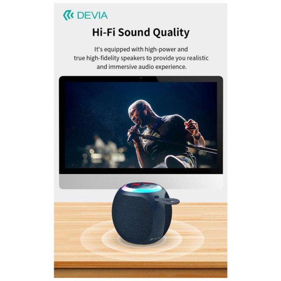 Φορητό Ηχείο Bluetooth Devia EM505 Sound Lite1 5W Μαύρο Φορητό Ηχείο Bluetooth Devia EM505 Sound Lite1 5W Μαύρο