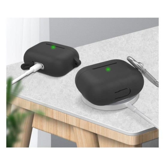 Θήκη Σιλικόνης AhaStyle PT148 Apple AirPods 3 Premium με Γάντζο Μαύρο Θήκη Σιλικόνης AhaStyle PT148 Apple AirPods 3 Premium με Γάντζο Μαύρο