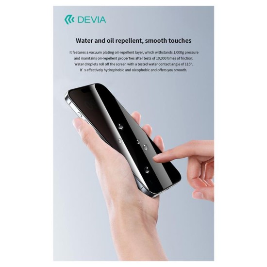 Tempered Glass Full Face Privacy Devia Apple iPhone 16 Van Μαύρο (1 τεμ.) Tempered Glass Full Face Privacy Devia Apple iPhone 16 Van Μαύρο (1 τεμ.)
