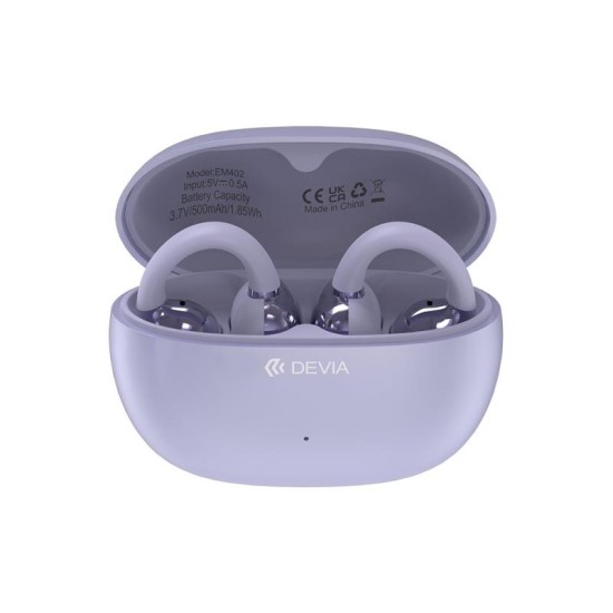 True Wireless Ακουστικά Bluetooth Devia OWS EM402 Pro2 Clip-On Μωβ True Wireless Ακουστικά Bluetooth Devia OWS EM402 Pro2 Clip-On Μωβ
