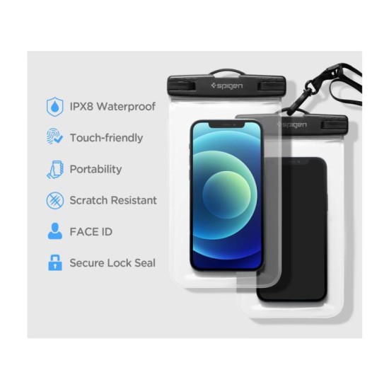 Universal Αδιάβροχη Θήκη Spigen A601 για Smartphones έως 6.9'' Διάφανο (1 τεμ.)