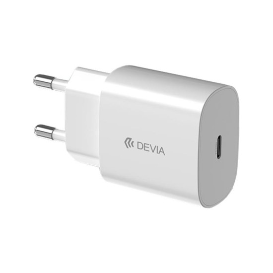 Φορτιστής Ταξιδίου Devia Ταχείας Φόρτισης EA315 με Έξοδο USB C PD 25W Smart Λευκό Φορτιστής Ταξιδίου Devia Ταχείας Φόρτισης EA315 με Έξοδο USB C PD 25W Smart Λευκό