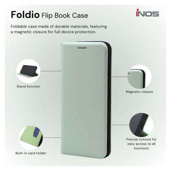 Θήκη Flip Book inos Samsung A165 Galaxy A16/ A166B Galaxy A16 5G Foldio Μπλε Θήκη Flip Book inos Samsung A165 Galaxy A16/ A166B Galaxy A16 5G Foldio Μπλε