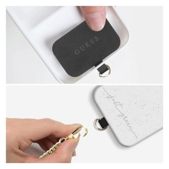 Universal Λουράκι Λαιμού Guess για Θήκες Κινητών 4G Chain CBDY Metal Eco-leather Καφέ