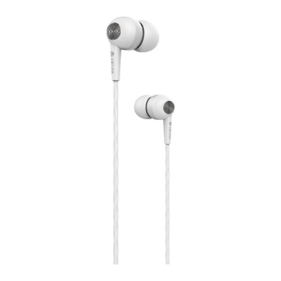 Hands Free Stereo Devia EM018 3.5mm Kintone Λευκό Hands Free Stereo Devia EM018 3.5mm Kintone Λευκό