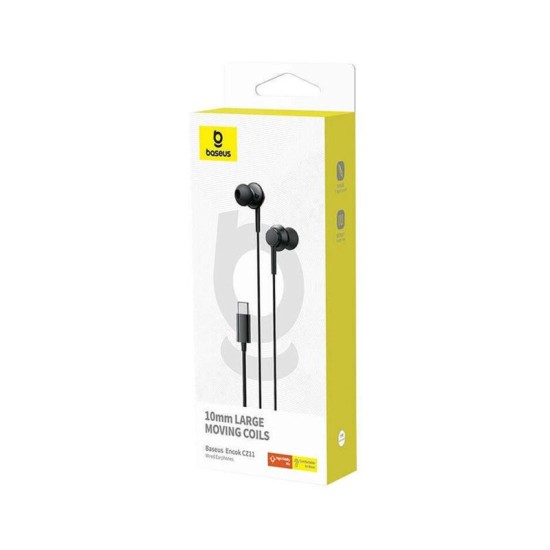 Hands Free Stereo Baseus Encok CZ11 USB C Μαύρο Hands Free Stereo Baseus Encok CZ11 USB C Μαύρο