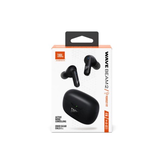 True Wireless Ακουστικά Bluetooth JBL Wave Beam 2 Μαύρο