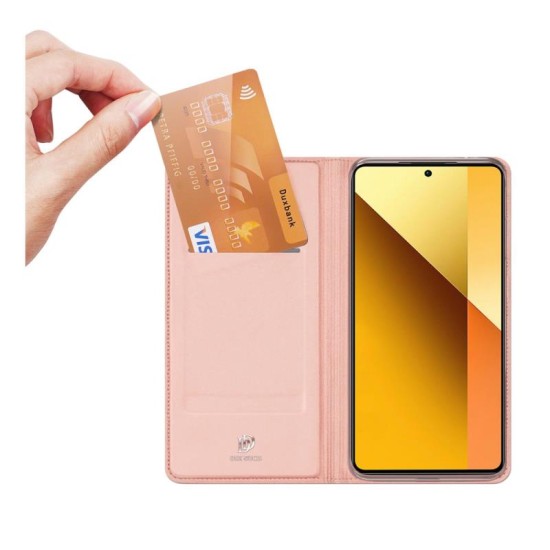 Θήκη Flip Dux Ducis Skin Pro Xiaomi Redmi Note 13 5G Ροζ Θήκη Flip Dux Ducis Skin Pro Xiaomi Redmi Note 13 5G Ροζ