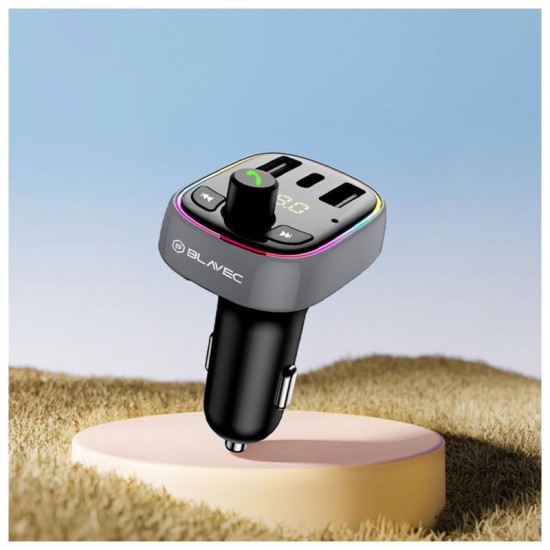 Φορτιστής Αυτοκινήτου + Bluetooth MP3 + Πομπός FM Blavec TR-03 με Διπλή Έξοδο USB A & USB C PD 30W Μαύρο Φορτιστής Αυτοκινήτου + Bluetooth MP3 + Πομπός FM Blavec TR-03 με Διπλή Έξοδο USB A & USB C PD 30W Μαύρο