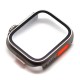 Θήκη Glass & PC inos Apple Watch 7/ 8/ 9  45mm Upgrade to Ultra Ασημί