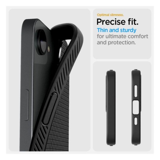 Θήκη Soft TPU Spigen Liquid Air Apple iPhone 16e Μαύρο Θήκη Soft TPU Spigen Liquid Air Apple iPhone 16e Μαύρο