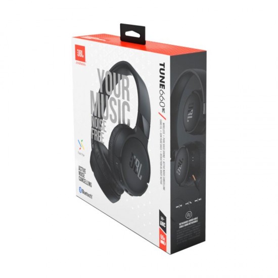 Ασύρματα Ακουστικά Κεφαλής JBL Tune 660NC Μαύρο Ασύρματα Ακουστικά Κεφαλής JBL Tune 660NC Μαύρο