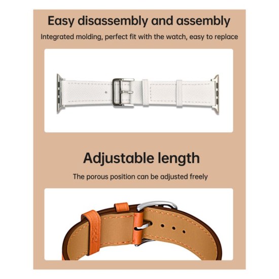 Λουράκι Devia Elegant PU Leather Apple Watch (38/ 40/ 41mm) Σκούρο Μπλε Λουράκι Devia Elegant PU Leather Apple Watch (38/ 40/ 41mm) Σκούρο Μπλε