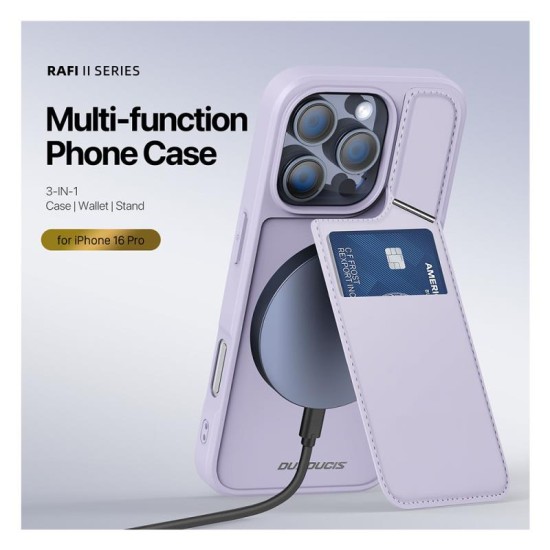 Θήκη Δερμάτινη Dux Ducis Rafi II Mag 3 σε 1 MagSafe RFID Blocker Apple iPhone 16 Pro με Stand Μαύρο Θήκη Δερμάτινη Dux Ducis Rafi II Mag 3 σε 1 MagSafe RFID Blocker Apple iPhone 16 Pro με Stand Μαύρο