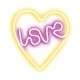 Neon LED Neolia NNE02 LOVE HEART (USB & On/Off) Μωβ - Λευκό Neon LED Neolia NNE02 LOVE HEART (USB & On/Off) Μωβ - Λευκό