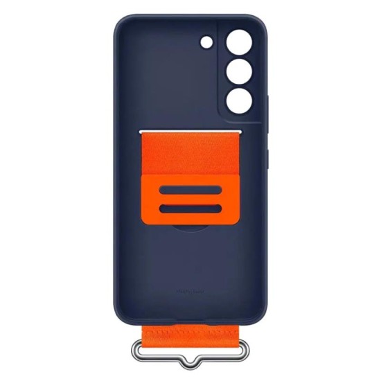 Θήκη Σιλικόνης με Strap Samsung EF-GS906TNEG S906B Galaxy S22 Plus 5G Σκούρο Μπλε Θήκη Σιλικόνης με Strap Samsung EF-GS906TNEG S906B Galaxy S22 Plus 5G Σκούρο Μπλε