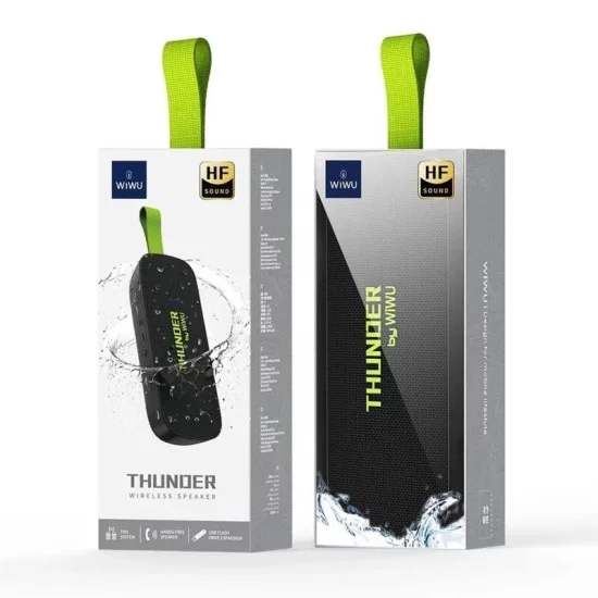 Φορητό Ηχείο Bluetooth WiWU Thunder H2 TWS BT 5.3 USB MicroSD IPX7 1200mAh 10W Μαύρο Φορητό Ηχείο Bluetooth WiWU Thunder H2 TWS BT 5.3 USB MicroSD IPX7 1200mAh 10W Μαύρο