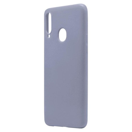 Θήκη Liquid Silicon inos Samsung A207F Galaxy A20s L-Cover Γκρι-Μπλε Θήκη Liquid Silicon inos Samsung A207F Galaxy A20s L-Cover Γκρι-Μπλε