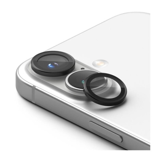 Tempered Glass Ringke Lens Frame για Τζαμάκι Κάμερας Apple iPhone 16/ 16 Plus Μαύρο (2 τεμ)