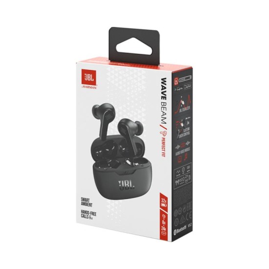 True Wireless Ακουστικά Bluetooth JBL Wave Beam Λευκό True Wireless Ακουστικά Bluetooth JBL Wave Beam Λευκό