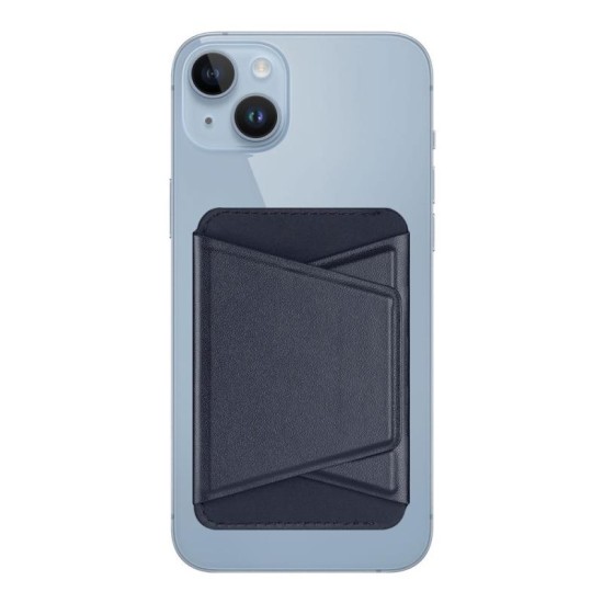MagWallet Stand - Θήκη Καρτών Δερμάτινη Dux Ducis με 3 Θέσεις Λειτουργίας για Apple iPhone 12/ 13/ 14/ 15 Series Μπλε