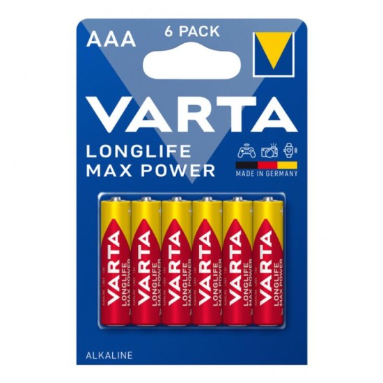 Μπαταρία Alkaline Varta Longlife Max Power AAA LR03 (6 τεμ) Μπαταρία Alkaline Varta Longlife Max Power AAA LR03 (6 τεμ)