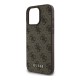 Θήκη PU Guess Apple iPhone 16 Pro Hardcase Classic Logo 4G Μαύρο