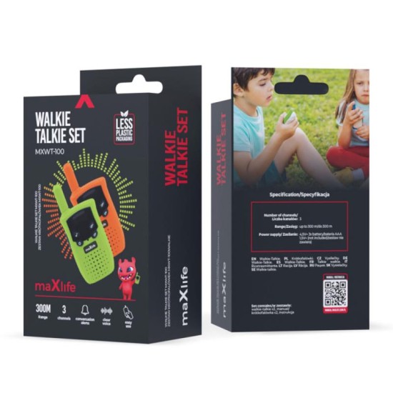 Walkie Talkie Maxlife MXWT-100 Μπλε-Ροζ (2 τεμ.) Walkie Talkie Maxlife MXWT-100 Μπλε-Ροζ (2 τεμ.)