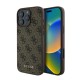Θήκη PU Guess Apple iPhone 16 Pro Hardcase Classic Logo 4G Καφέ