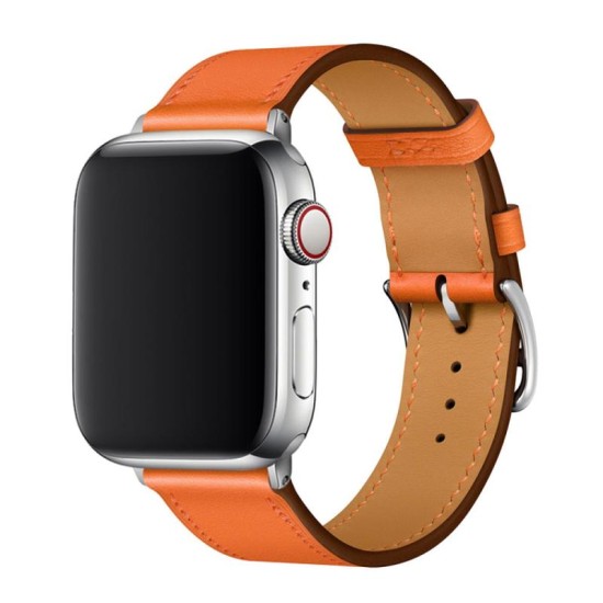 Λουράκι Devia Elegant PU Leather Apple Watch (42/ 44/ 45/ 49mm) Πορτοκαλί Λουράκι Devia Elegant PU Leather Apple Watch (42/ 44/ 45/ 49mm) Πορτοκαλί