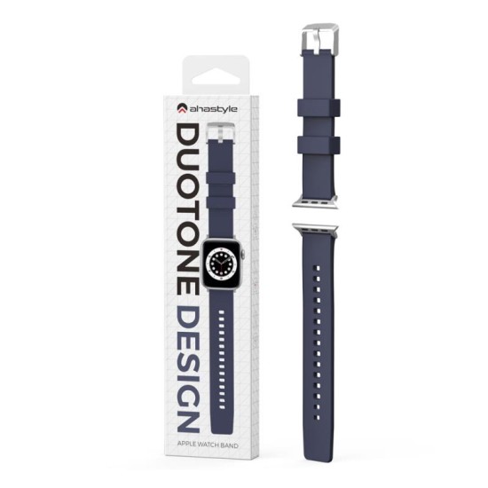 Λουράκι Σιλικόνης Ahastyle WA11 Duotone Premium Silicone Apple Watch (42/ 44/ 45mm) Σκούρο Μπλε-Μαύρο Λουράκι Σιλικόνης Ahastyle WA11 Duotone Premium Silicone Apple Watch (42/ 44/ 45mm) Σκούρο Μπλε-Μαύρο