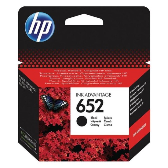 Μελάνι HP Inkjet No.652 F6V25AE Μαύρο Μελάνι HP Inkjet No.652 F6V25AE Μαύρο