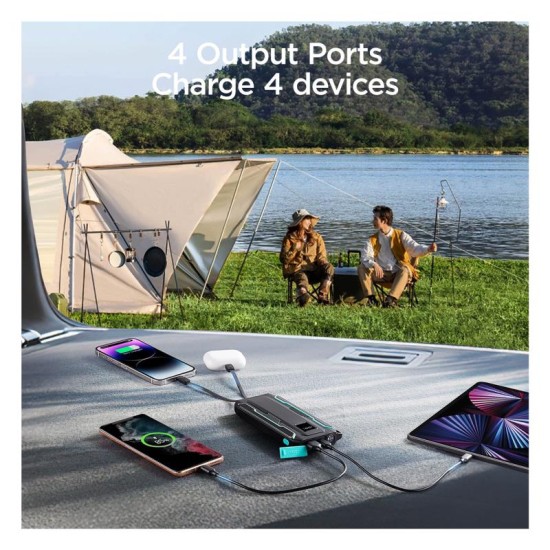 Φορτιστής Ανάγκης Joyroom JR-L017 PD 22.5W 10000mAh με Φακό & Καλώδια USB C & Lightning Μαύρο Φορτιστής Ανάγκης Joyroom JR-L017 PD 22.5W 10000mAh με Φακό & Καλώδια USB C & Lightning Μαύρο