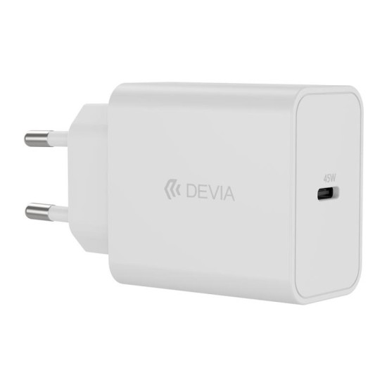 Φορτιστής Ταξιδίου Ταχείας Φόρτισης Devia GS-W45A0948 45W με Έξοδο USB C PD Rocket Λευκό Φορτιστής Ταξιδίου Ταχείας Φόρτισης Devia GS-W45A0948 45W με Έξοδο USB C PD Rocket Λευκό
