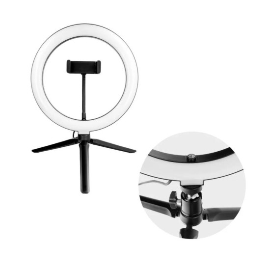 Επιτραπέζιο Τρίποδο με LED Ring Light RGB 10" Μαύρο Επιτραπέζιο Τρίποδο με LED Ring Light RGB 10" Μαύρο