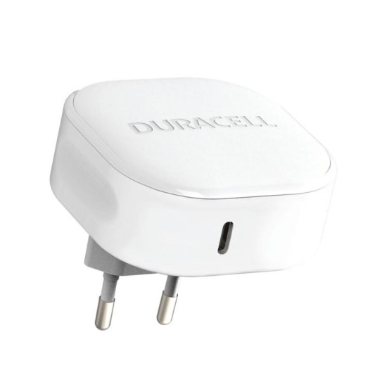 Φορτιστής Ταξιδίου Duracell PD 20W με Έξοδο USB C Λευκό Φορτιστής Ταξιδίου Duracell PD 20W με Έξοδο USB C Λευκό