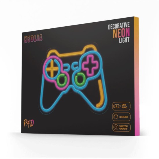 Neon Plexi Neolia NNE19 PAD (USB, On/Off & Dimmer) Πολύχρωμο Neon Plexi Neolia NNE19 PAD (USB, On/Off & Dimmer) Πολύχρωμο