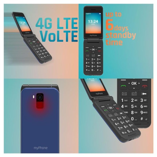 Κινητό Τηλέφωνο myPhone Flip LTE (Dual SIM) Μπλε Κινητό Τηλέφωνο myPhone Flip LTE (Dual SIM) Μπλε