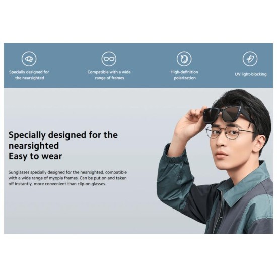 Γυαλιά Ηλίου Xiaomi Polarized Fitover Sunglasses Μαύρο Γυαλιά Ηλίου Xiaomi Polarized Fitover Sunglasses Μαύρο