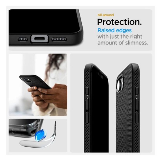 Θήκη Soft TPU Spigen Liquid Air Apple iPhone 16e Μαύρο Θήκη Soft TPU Spigen Liquid Air Apple iPhone 16e Μαύρο